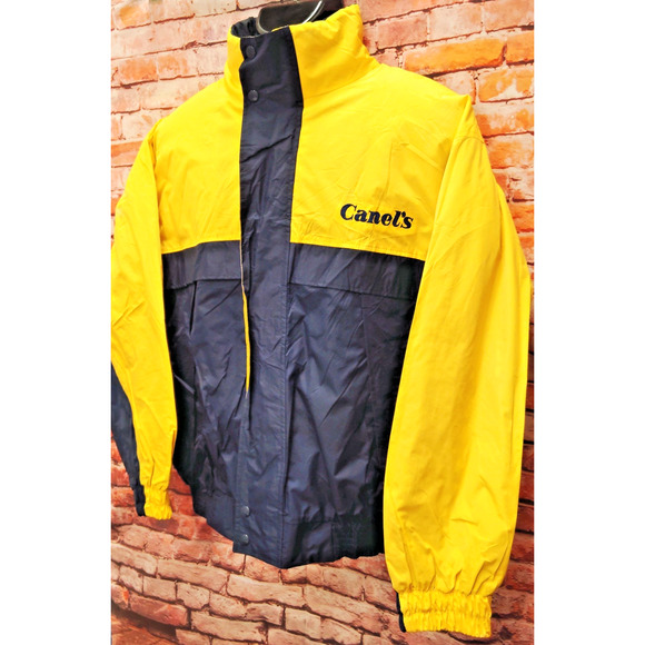 JMR Snow Jacket Men Medium Yellow Black Long Sleeve Snap Button Full Zip Outdoor - Picture 4 of 9